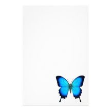 Blaues Ulysses-Schmetterlings-Briefpapier Bedrucktes Papier