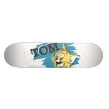 Blaues und gelbes Logo Toms Individuelles Skateboard