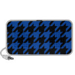 Blaues und schwarzes Hahnentrittmuster gemustert Speaker
