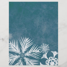 Blaues und weißes Schneeflocke-Weihnachten Flyer