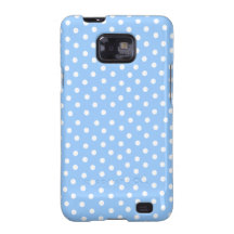 Blaues und weißes Tupfenmuster Samsung Galaxy S2 Hüllen