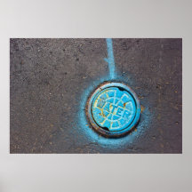 Blaues Wasser-Plakat