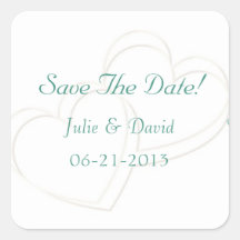 Blaues Wedding Save the Date Sticker