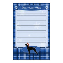 Blaues Weihnachtsdeutscher Shorthair Zeiger-Briefp Bedrucktes Büropapier