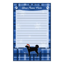 Blaues Weihnachtskarelisches Bärn-Hundebriefpapier Personalisierte Büropapiere