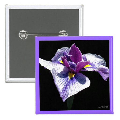 Blaueste lila Iris Buttons