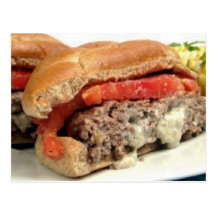 Blauschimmelkäse-Burger-Rezepte Postkarten
