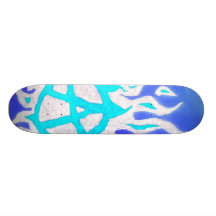 Blazin Anarchie-Neues Logo-Eis Flammen-Brett Bedruckte Skateboarddecks