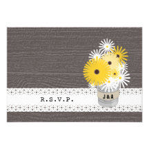 Blechdose des Wildblumen-Monogramms Wedding R.S.V. Individuelle Ankündigungen