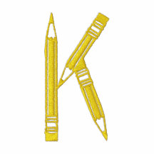 Bleistift-Monogramm gesticktes Hemd des Buchstabe-