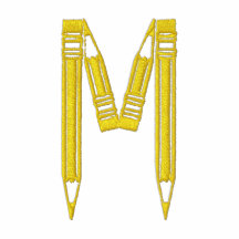 Bleistift-Monogramm gesticktes Hemd des Buchstabe- Besticktes Polo Shirt