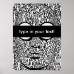 blind, tippen Sie Ihren Text ein! Plakatdruck