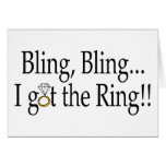 Bling Bling erhielt ich den Ring Karten