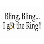 Bling Bling erhielt ich den Ring Postkarte