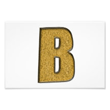 Bling Gold B Photographic Print