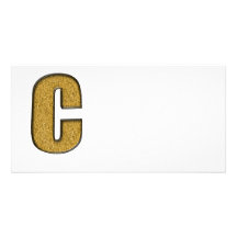 Bling Gold C Personalisierte Foto Karte