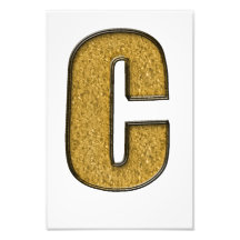 Bling Gold C Photo Art
