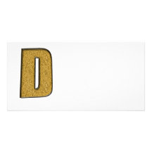 Bling Gold D Bilderkarte