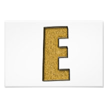 Bling Gold E Photographic Print