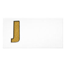 Bling Gold J Photokartenvorlage
