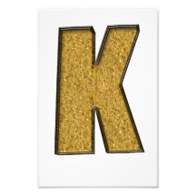 Bling Gold K Art Photo