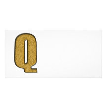 Bling Gold Q Bild Karte