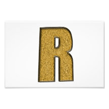 Bling Gold R Photographic Print