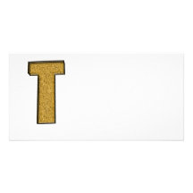 Bling Gold T Foto Karten Vorlage