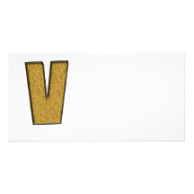 Bling Gold V Photo Karten Vorlage