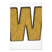 bling Gold W Photographic Print