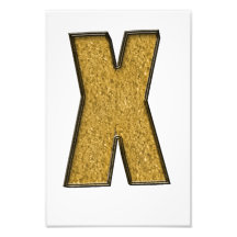 Bling Gold X Photographic Print