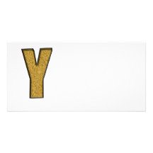 Bling Gold Y Photo Karten Vorlage