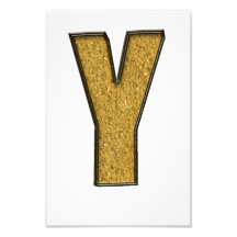 Bling Gold Y Photographic Print