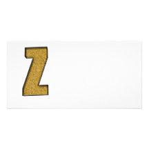 Bling Gold Z Bilderkarte