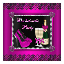 Bling und sprudelndes Bachelorette laden ein Einladung