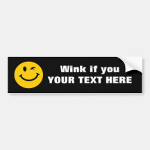 Blinzeln des Smileys Autoaufkleber