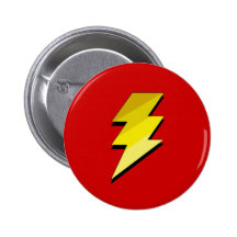 Blitz-Donner-Bolzen Anstecknadelbutton