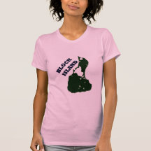 Block-Insel-Diagonaltext Shirt