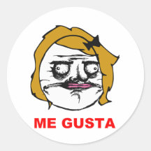 Blonde Frau ich Gusta Comic-Raserei-Gesicht Meme Stickers
