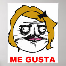 Blonde Frau ich Gusta Comic-Raserei-Gesicht Meme Poster