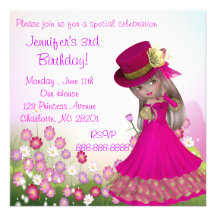 Blonde Prinzessin Birthday Girls Invitation Individuelle Einladungen