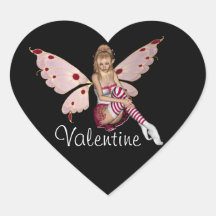 Blonde Valentinsgruß-Fee - Rosa 2 Sticker