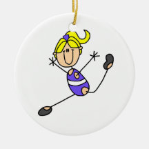Blonder MädchenGymnast Ornament