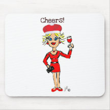 BLONDES JILLIE: BEIFALL! SPASS-CARTOON-DRUCK MAUSPAD