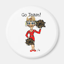 BLONDES JILLIE: "GEHEN TEAM-" FUSSBALLFAN-DRUCK MAGNETS