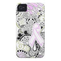 Blow Away Breast Cancer iPhone 4 Case