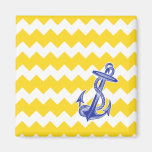 Blue Anchor Yellow Chevron Magnet magnete