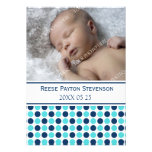 Blue Aqua Template New Baby Birth Announcement