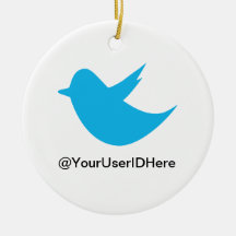Blue Bird Social Media Christmas Ornaments