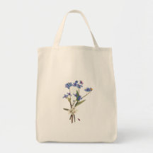 Blue Flowers Tote Bags